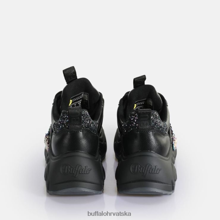 crno Buffalo binary glam sneaker sneaker low vegan |tenisice TDD6T421